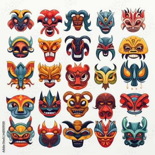 A Collection of Unique Masks Featuring Various Designs