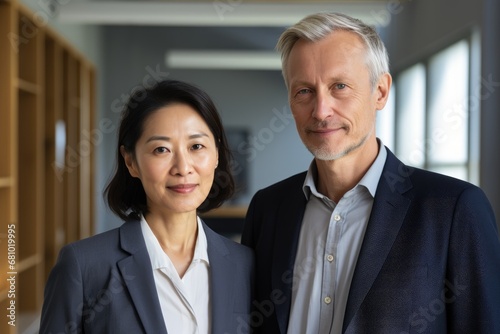 A Serene Moment: A Man and a Woman Sharing a Peaceful Connection © pham