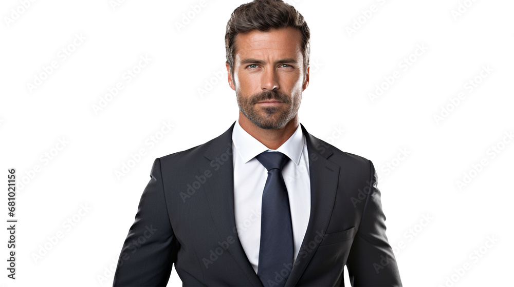 Portrait of handsome businessman on transparent background, ai technology Portrait of handsome businessman on transparent background, ai technology