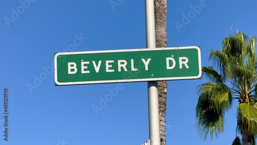 Beverly Drive street sign in Beverly Hills - travel photography