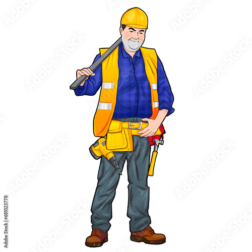 worker with clipboard cartoon