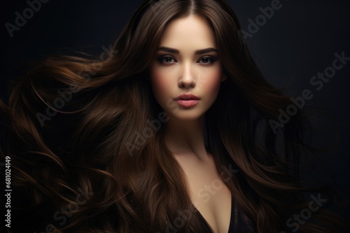 A Captivating Beauty With Flowing Tresses