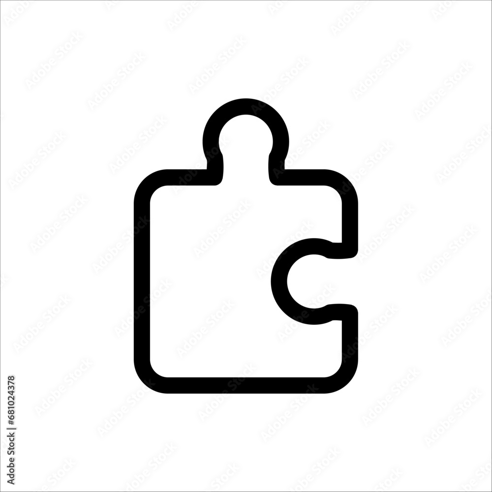 Puzzle icon. Teamwork symbol. Plugins sign. Logo template for website, ui, app. Outline, flat, and colored style. Vector illustration on white background Puzzle icon. Teamwork symbol. Plugins sign. Logo template for website, ui, app. Outline, flat, and colored style. Vector illustration on white background
