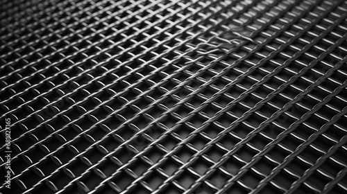 Wallpaper Mural Black metal texture steel background. Perforated sheet metal. Torontodigital.ca