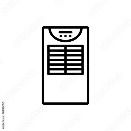 Home floor air conditioner vector icon.