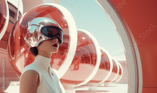 Woman Retro Futuristic Science Fiction Concept