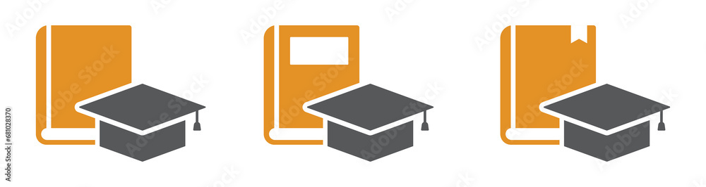 Book and toga graduation icon, vector illustration Book and toga graduation icon, vector illustration
