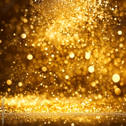 golden christmas background with stars