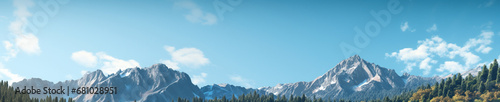 snowy mountain landscape background banner 5:1