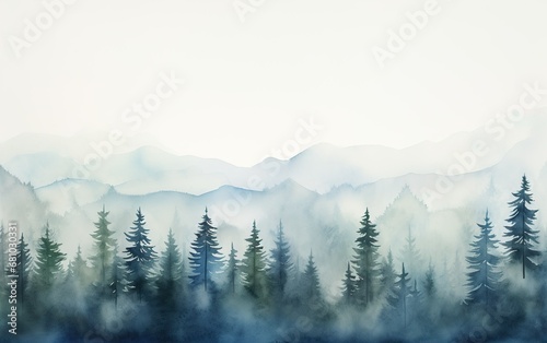 Mountain peak landscape minimal 4k flat illustration