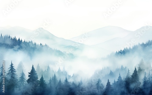 Mountain peak landscape minimal 4k flat illustration © Stormstudio