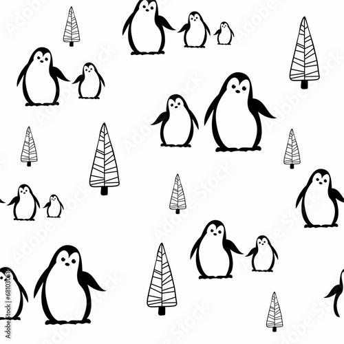 Cute animals winter pattern