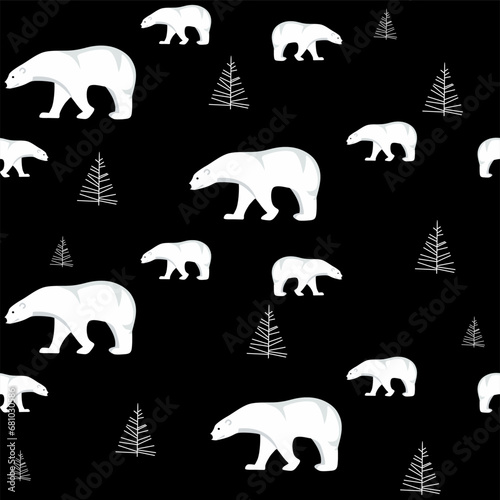 Cute animals winter pattern