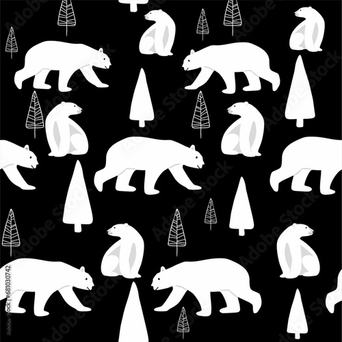Cute animals winter pattern