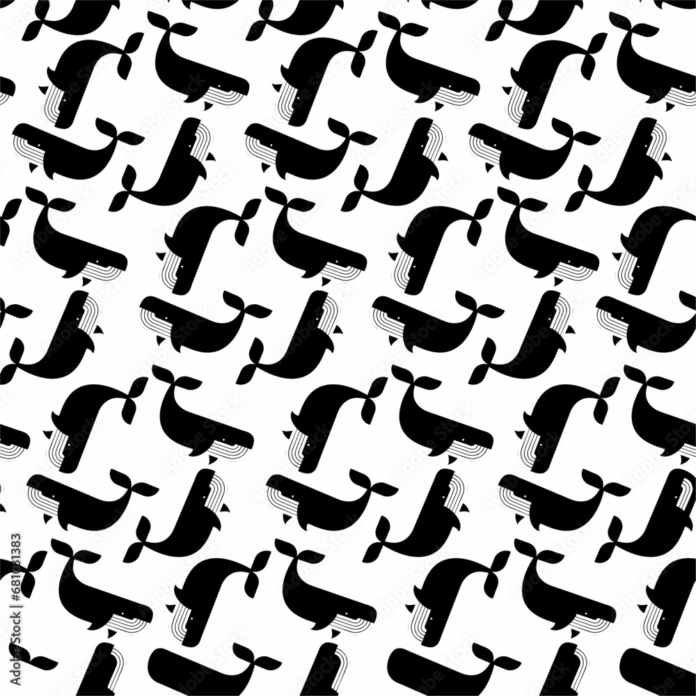 Obraz premium Cute animals winter pattern