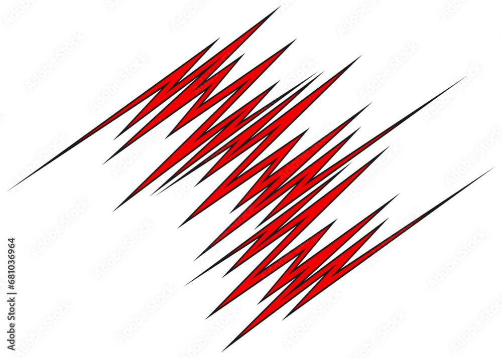 Fototapeta premium Abstract background with diagonal spike zigzag line pattern