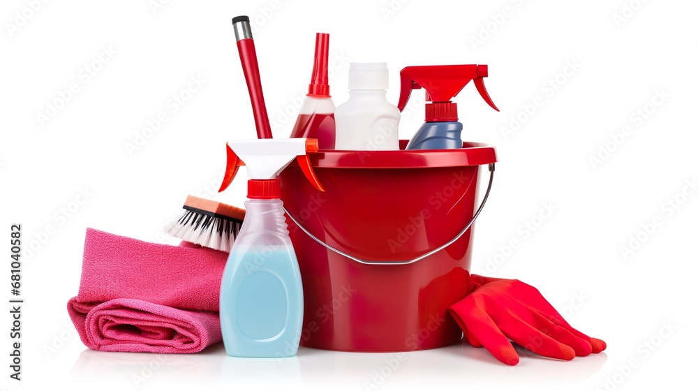 Housework broom and mop. Sweeper brooms, home cleaning mops and cleanup