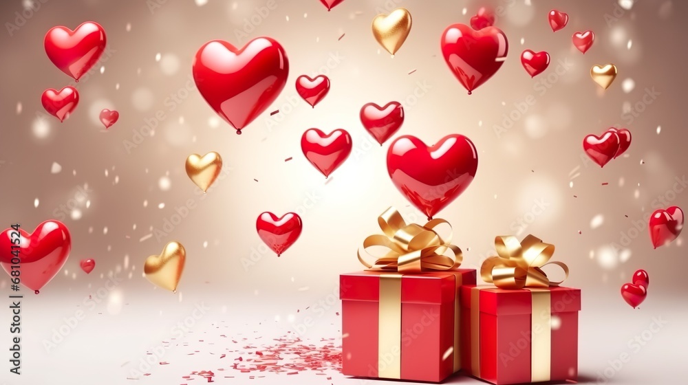 Abstract background Scene for cosmetic Product and Package Presentation, romantic gifts and balloons Abstract background Scene for cosmetic Product and Package Presentation, romantic gifts and balloons