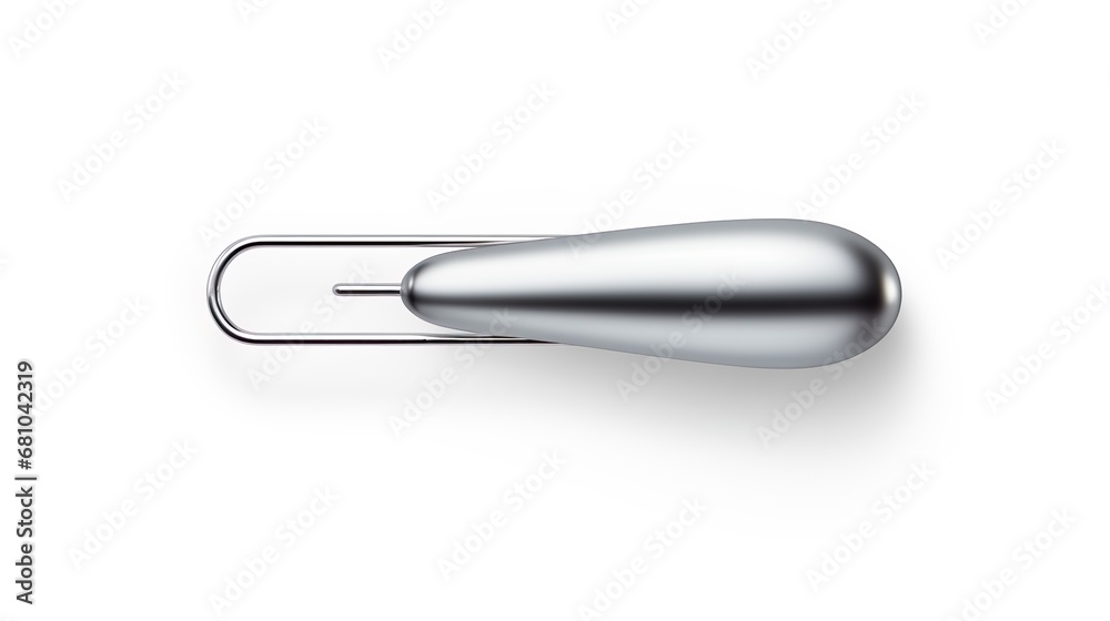 Safety pin pinned, template isolated. Object with shadow. Safety pin pinned, template isolated. Object with shadow.