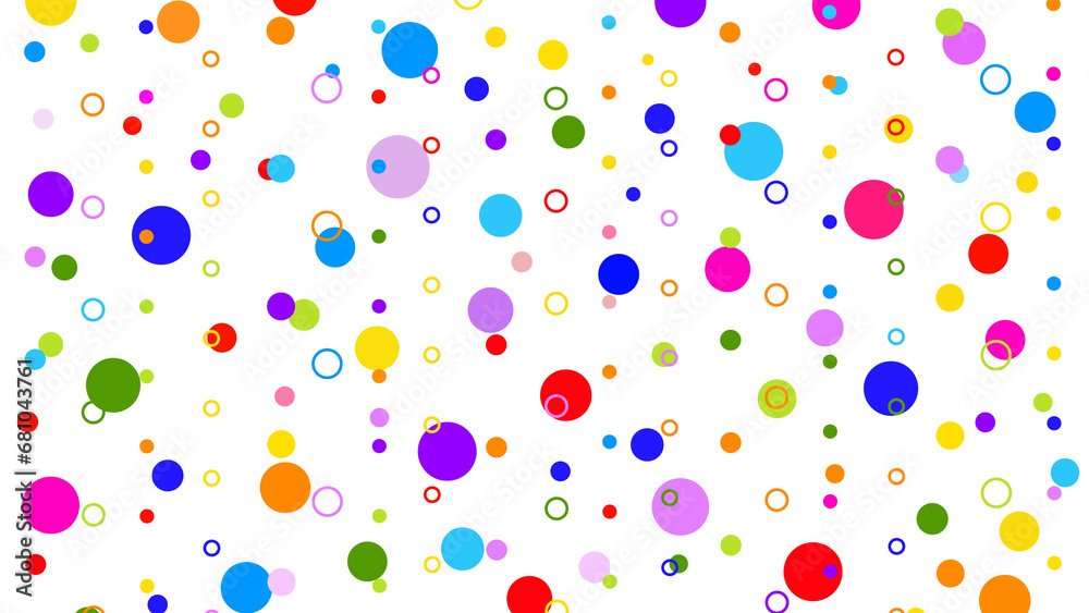 Halftone of multi-colored dots on a transparent background