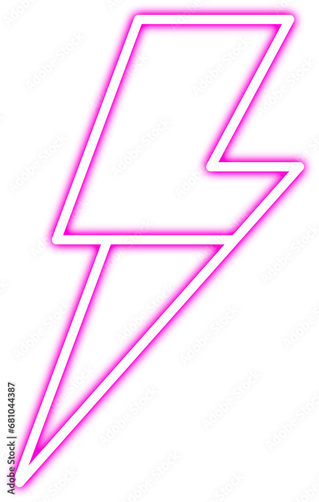 Neon Lightning Illustration Design Isolated Background Neon Lightning Illustration Design Isolated Background