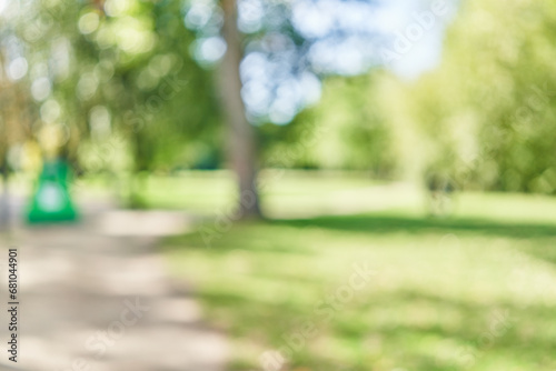 Blurred background of park