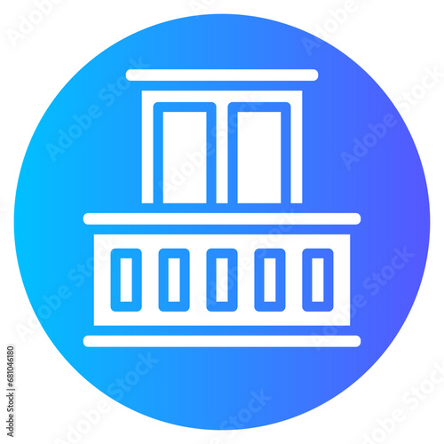 balcony gradient icon