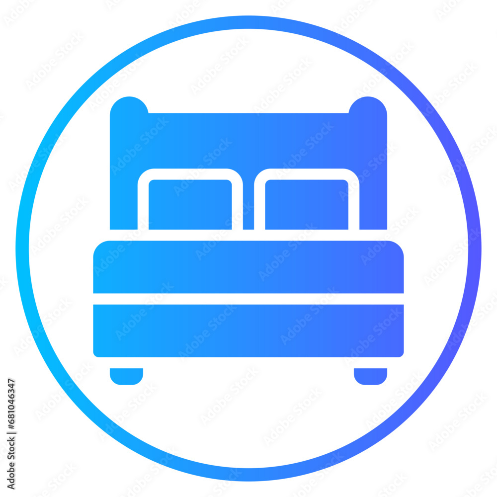 bedroom gradient icon bedroom gradient icon