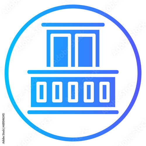 balcony gradient icon