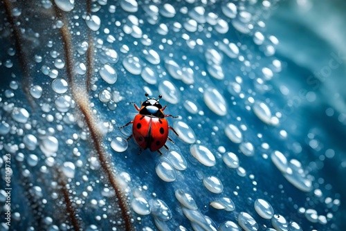 ladybug on water