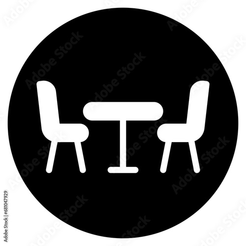 dining room glyph icon
