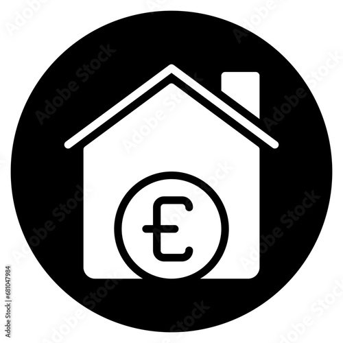 mortgage loan glyph icon