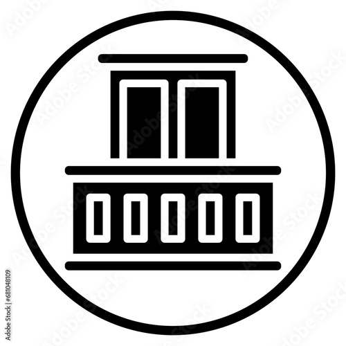 balcony glyph icon