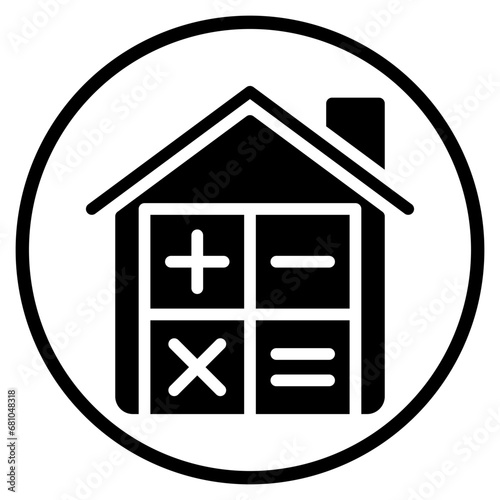 mortgage glyph icon