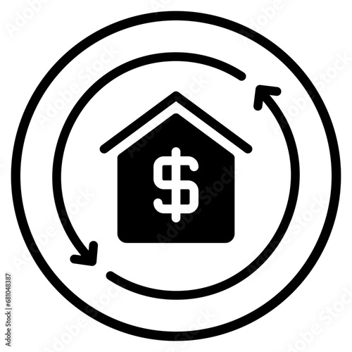refinancing glyph icon