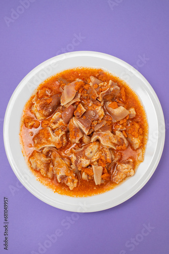 Pork ear, typical Spanish gastronomy