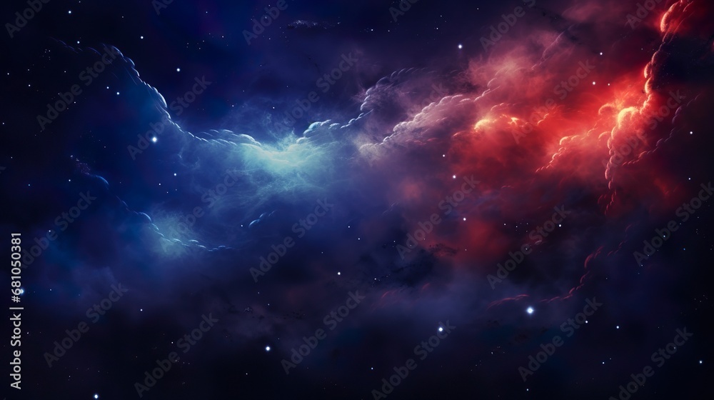 Fototapeta premium Universe of neon colors. Colorful universe with colors merging. Stars, nebulae, star dust, smoke... Creative, magical and high quality universe.