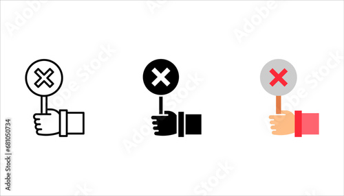 bad feedback icon set. Line, solid and filled outline colorful version, vector illustration on white background