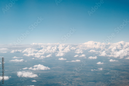 Fotografía Horizon, sky with clouds. View from above