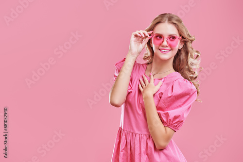 girl in pink