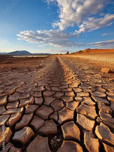 Dry and cracked land due to lack of rain Uhd wallpaper