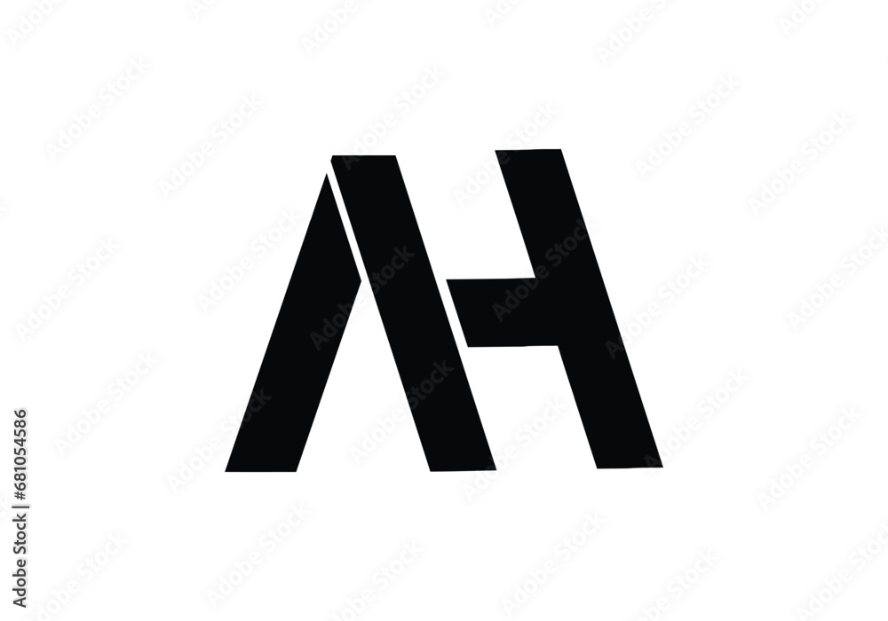 Initial monogram letter AH logo Design vector Template. AH Letter Logo Design. Initial monogram letter AH logo Design vector Template. AH Letter Logo Design.