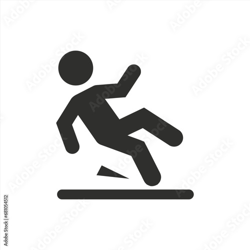 Person slipping icon