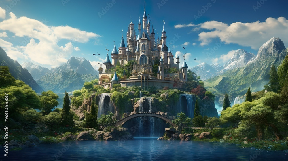 Fototapeta premium architecture building castle palace