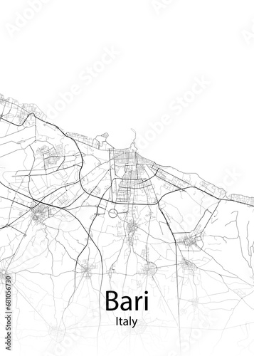 Bari Italy minimalist map