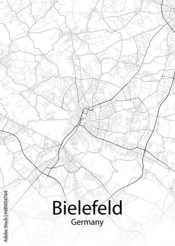 Bielefeld Germany minimalist map