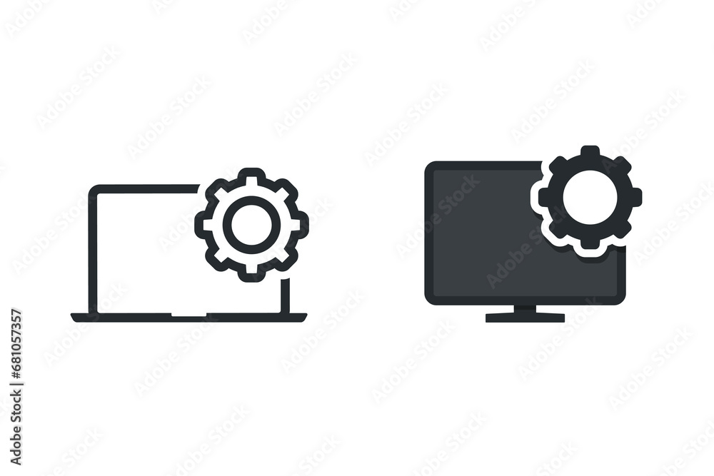 Computer settings symbol. Illustration vector Computer settings symbol. Illustration vector
