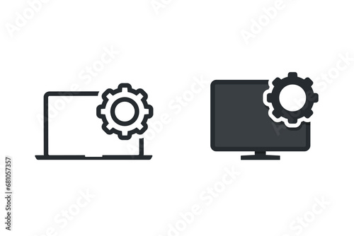 Computer settings symbol. Illustration vector