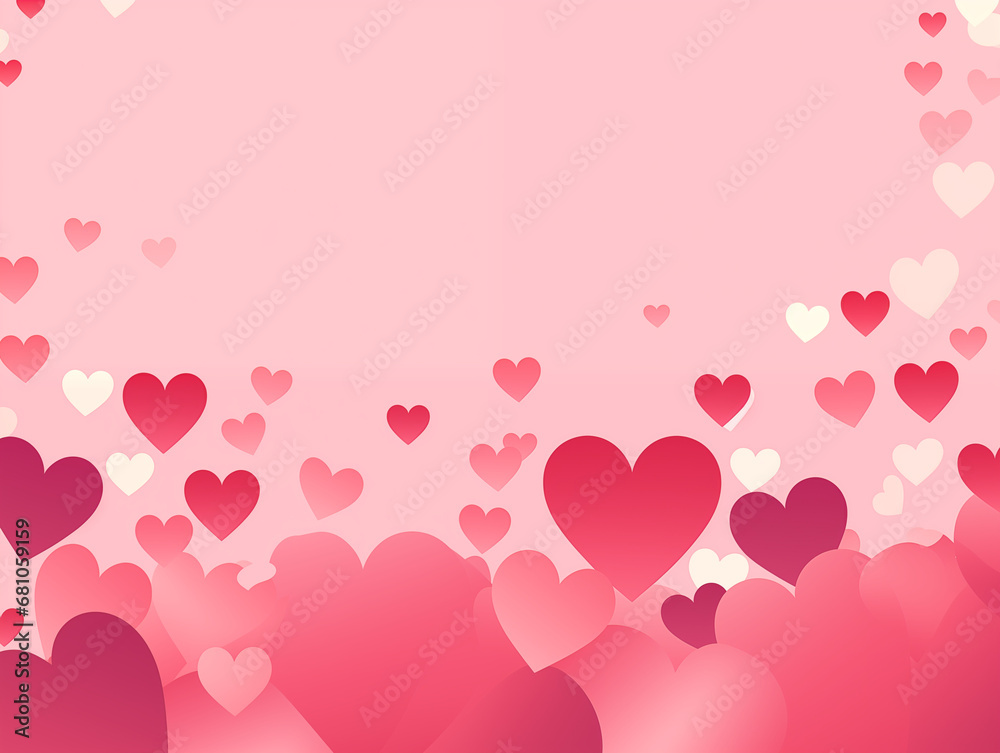 Valentine's Day background with heart designs