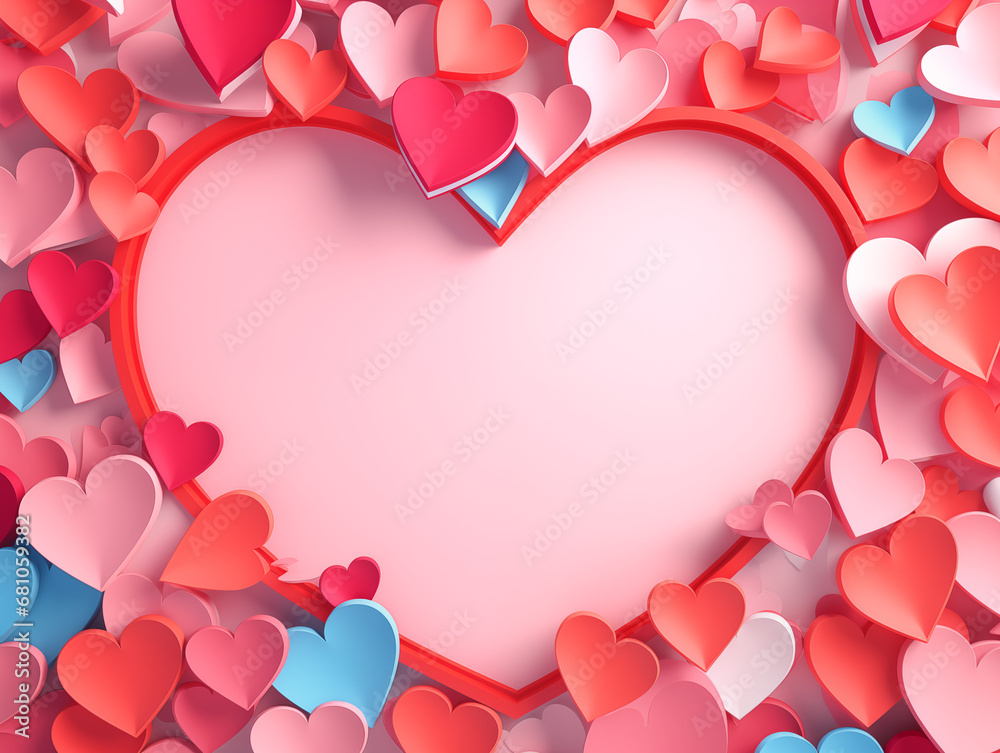 Valentine's Day background with heart designs